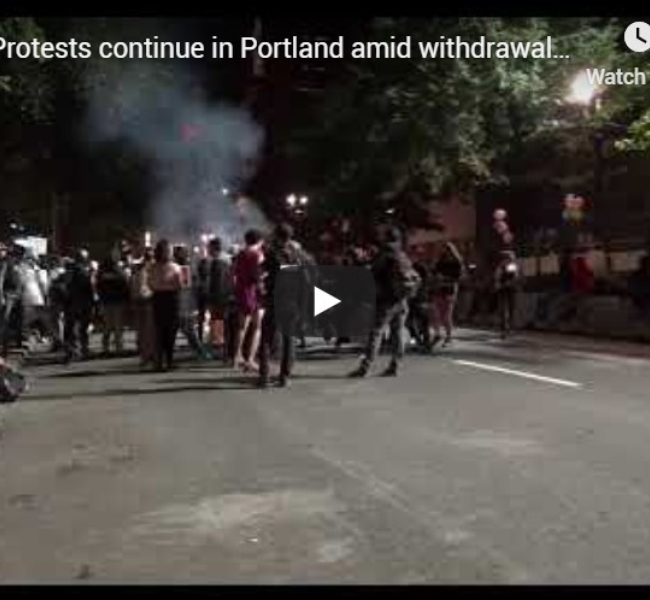 Black Lives Matter Protesters Burn Bibles in Bonfire Outside Portland Courthouse 
